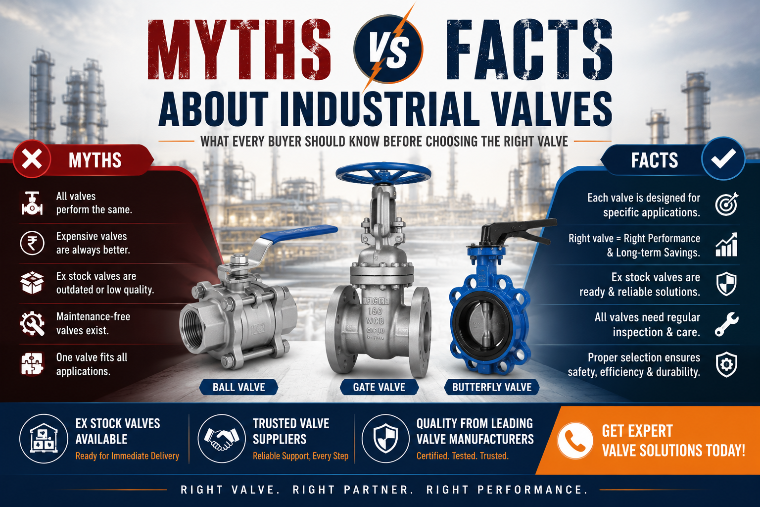Myths and Facts About Industrial Valves
