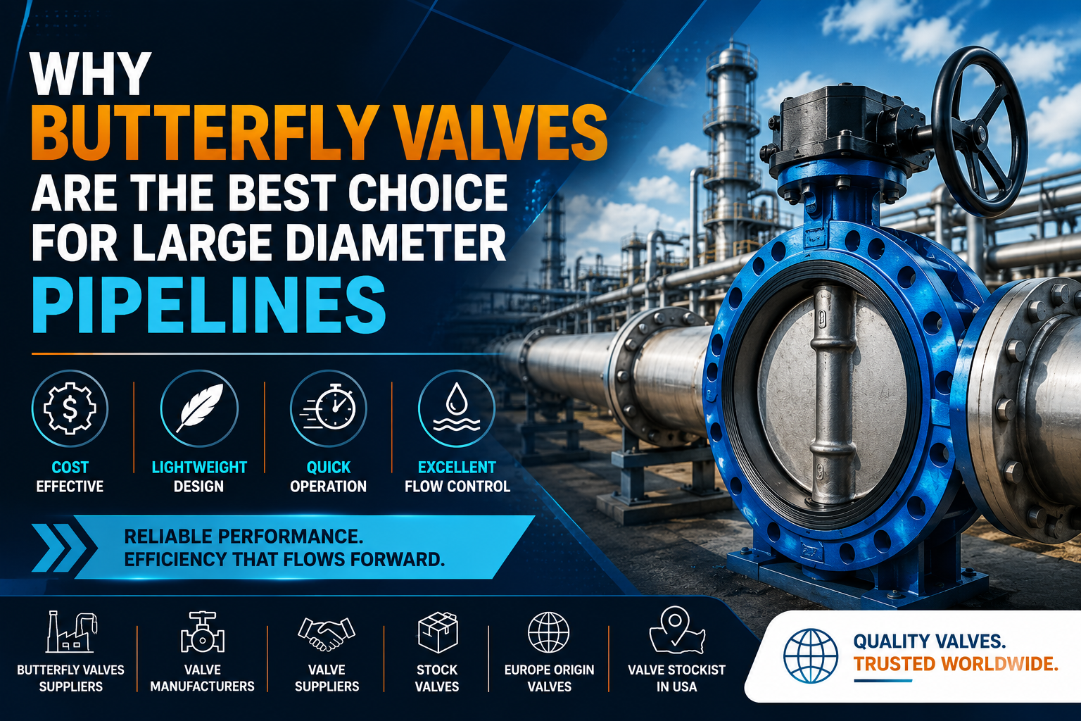 Why Butterfly Valves Are the Preferred Choice for Large Diameter Pipelines